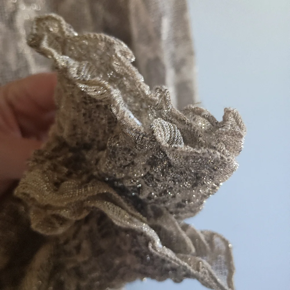 Show Me Your MuMu Russo Ruffle Metallic Python Smocked Dress - Picture 8 of 11